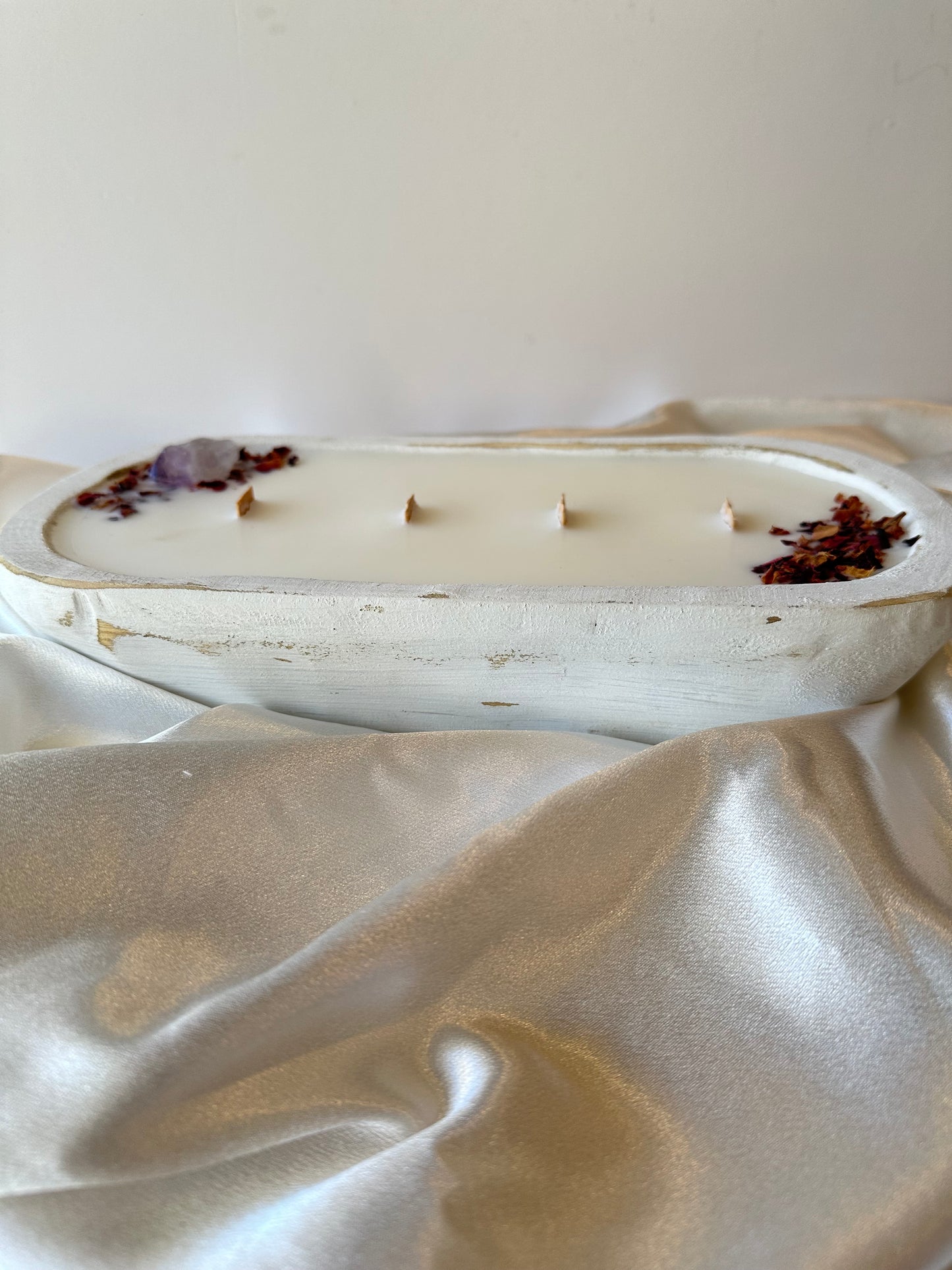 White Wooden Dough Bowl