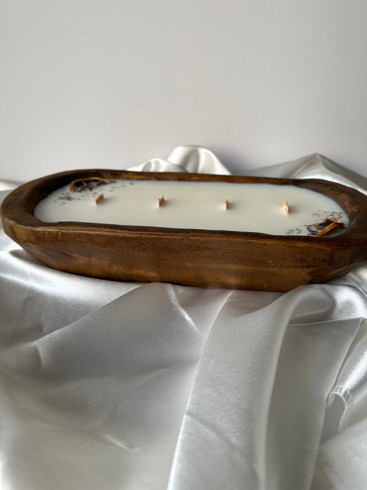 Brown Wooden Dough-Bowl